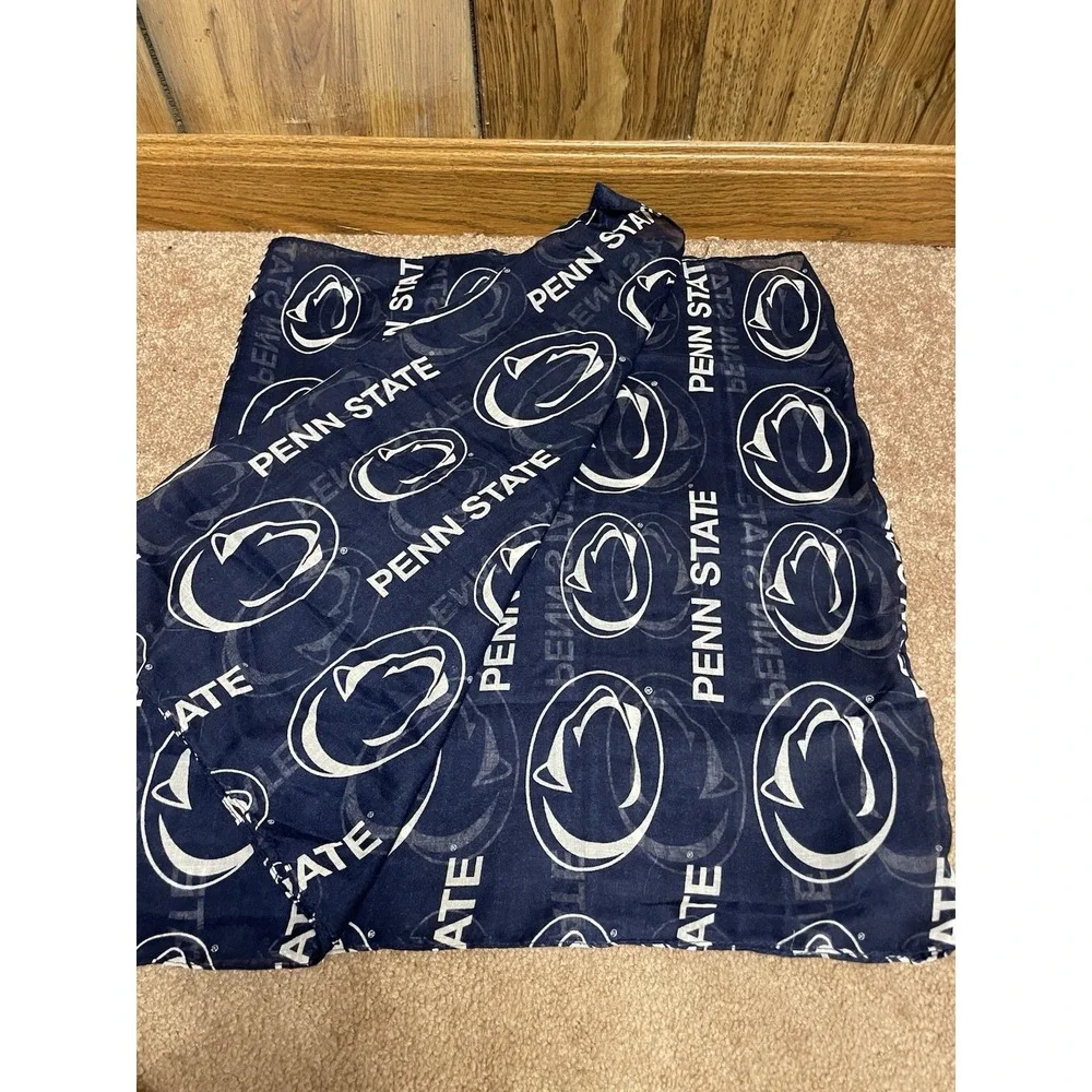 Penn State Nittany Lions Logo Sheer Infinity‎ Scarf NCAA Blue White